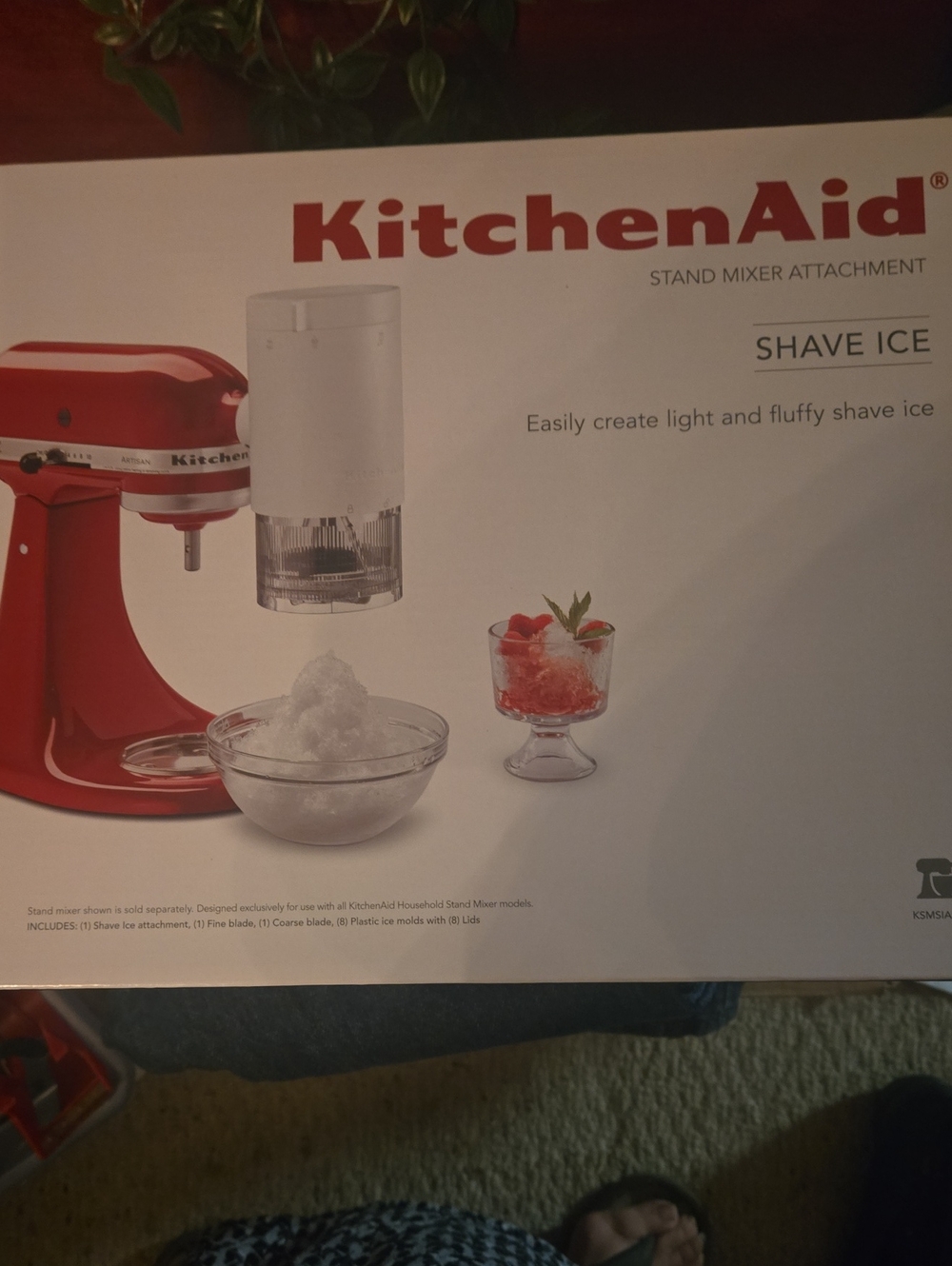 KitchenAid, White Stand Mixer Shave Ice Attachment